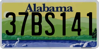 AL license plate 37BS141