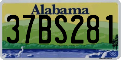 AL license plate 37BS281