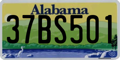 AL license plate 37BS501