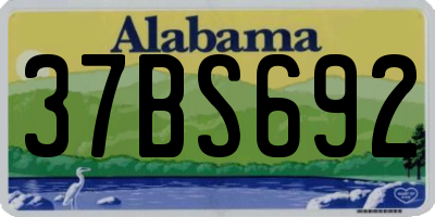 AL license plate 37BS692