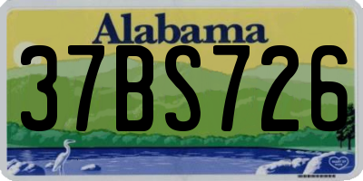 AL license plate 37BS726