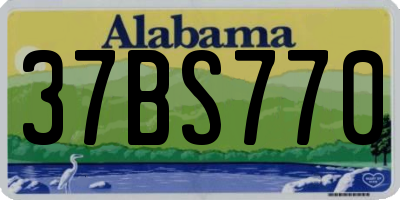 AL license plate 37BS770