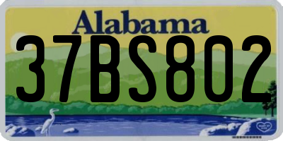 AL license plate 37BS802