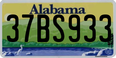 AL license plate 37BS933