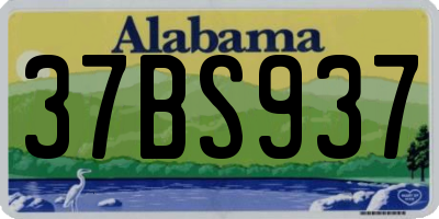 AL license plate 37BS937