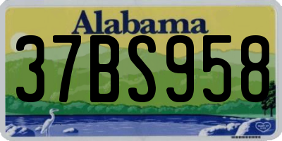 AL license plate 37BS958