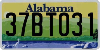 AL license plate 37BT031