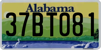 AL license plate 37BT081