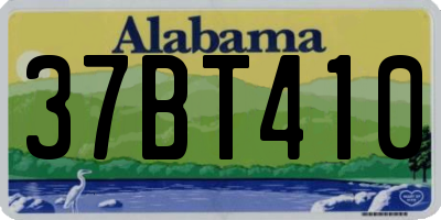 AL license plate 37BT410