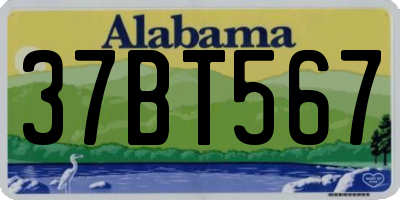 AL license plate 37BT567