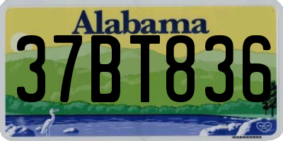AL license plate 37BT836