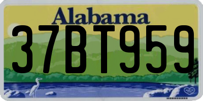 AL license plate 37BT959