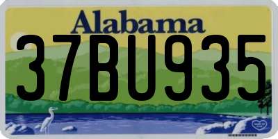 AL license plate 37BU935