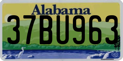AL license plate 37BU963