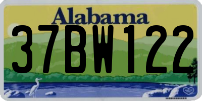 AL license plate 37BW122