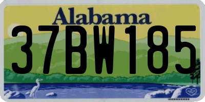 AL license plate 37BW185
