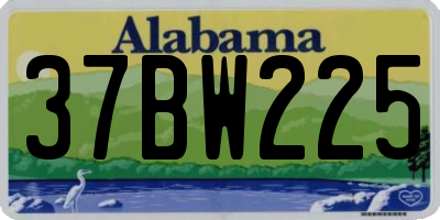 AL license plate 37BW225