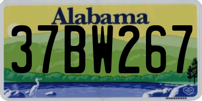 AL license plate 37BW267
