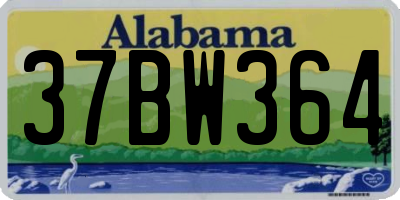 AL license plate 37BW364