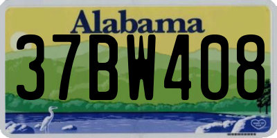 AL license plate 37BW408