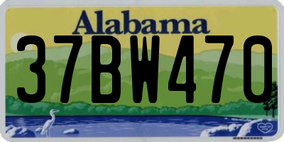 AL license plate 37BW470