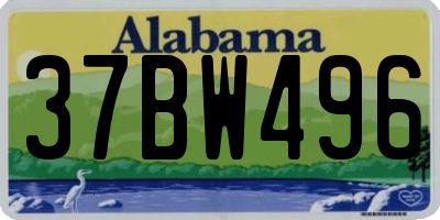 AL license plate 37BW496