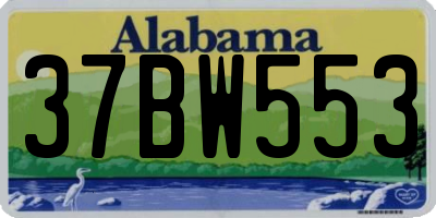 AL license plate 37BW553