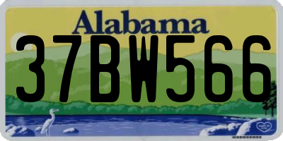 AL license plate 37BW566