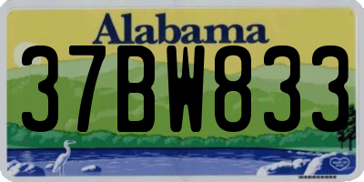 AL license plate 37BW833