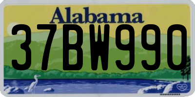 AL license plate 37BW990