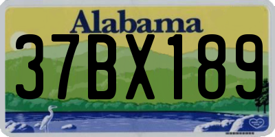 AL license plate 37BX189