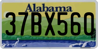 AL license plate 37BX560