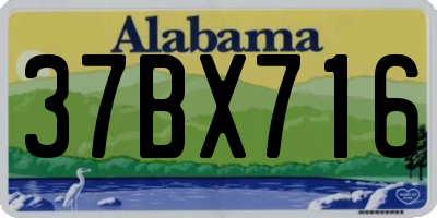 AL license plate 37BX716