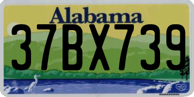 AL license plate 37BX739