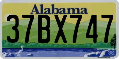 AL license plate 37BX747