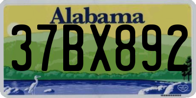 AL license plate 37BX892
