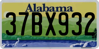 AL license plate 37BX932
