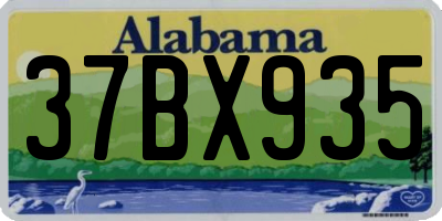 AL license plate 37BX935