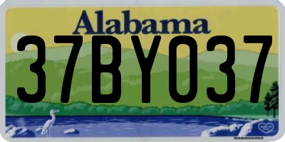 AL license plate 37BY037