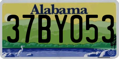AL license plate 37BY053