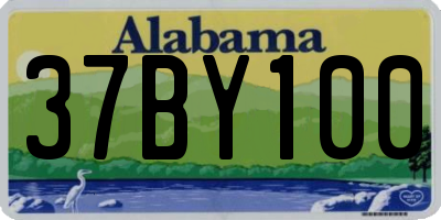 AL license plate 37BY100