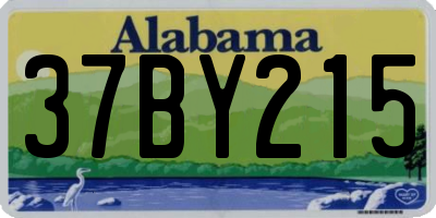 AL license plate 37BY215