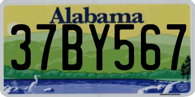AL license plate 37BY567