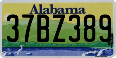 AL license plate 37BZ389