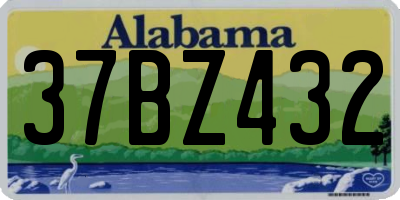AL license plate 37BZ432