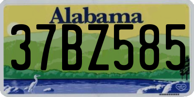 AL license plate 37BZ585