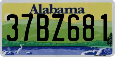 AL license plate 37BZ681