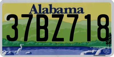 AL license plate 37BZ718
