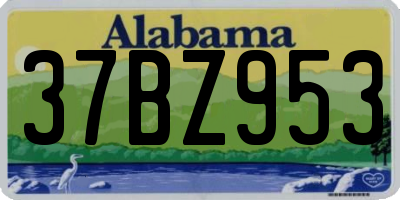 AL license plate 37BZ953