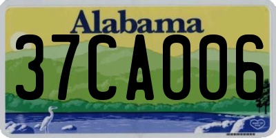 AL license plate 37CA006